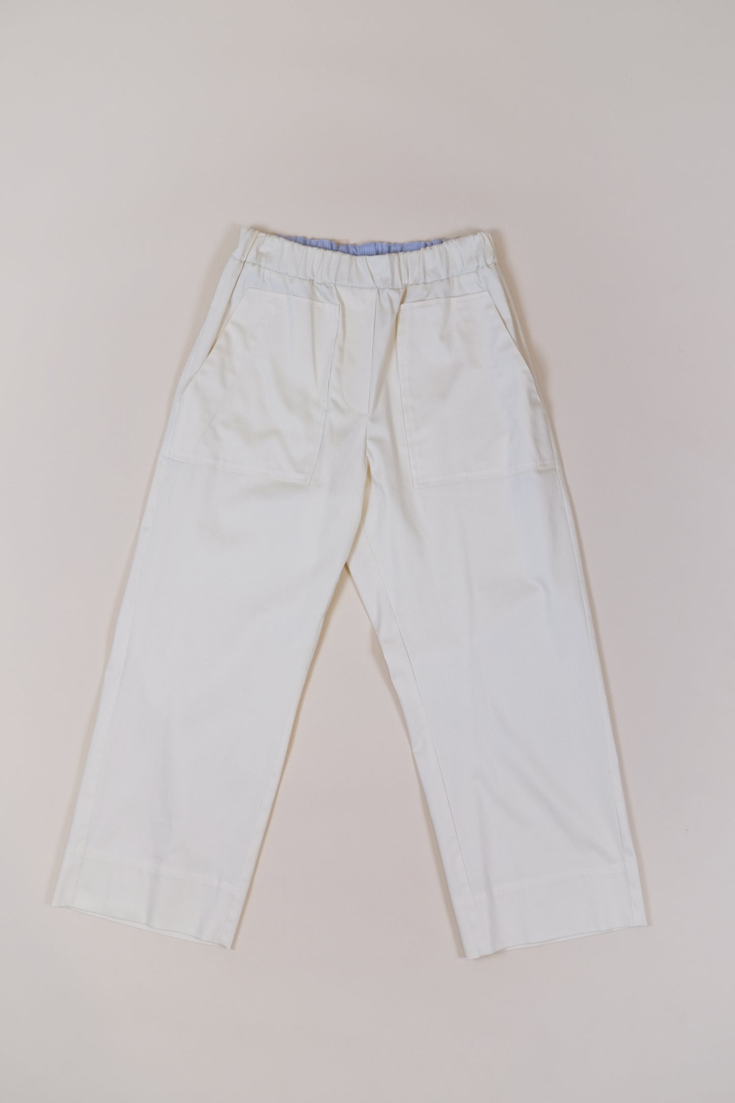 Pantalone Irene | Rasatello bianco naturale