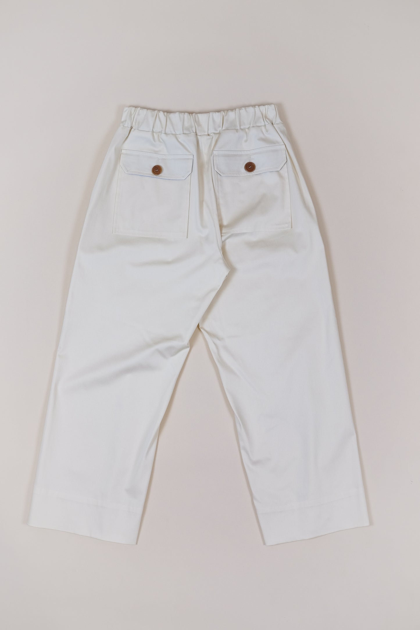 Pantalone Irene | Rasatello bianco naturale