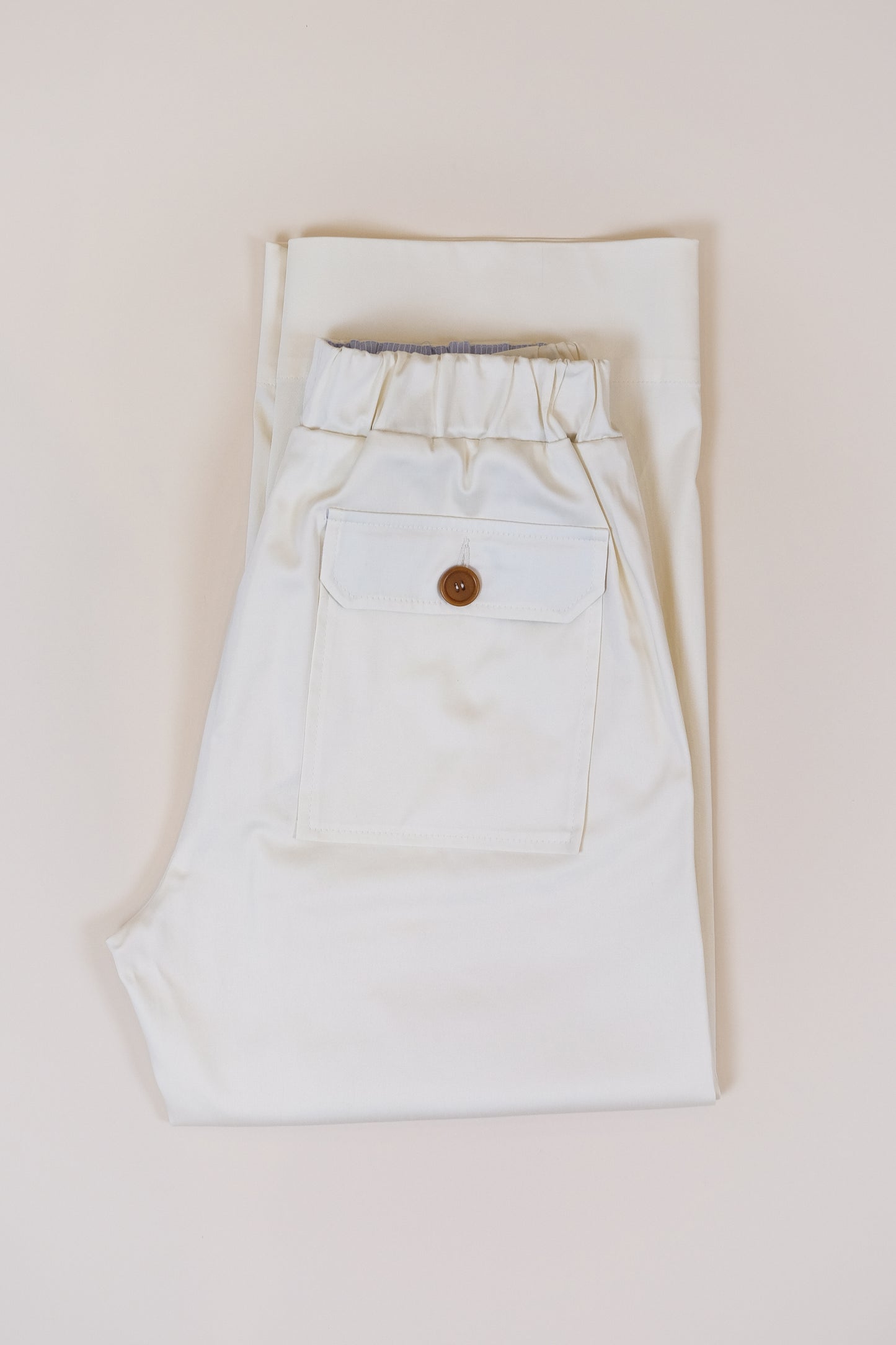 Pantalone Irene | Rasatello bianco naturale