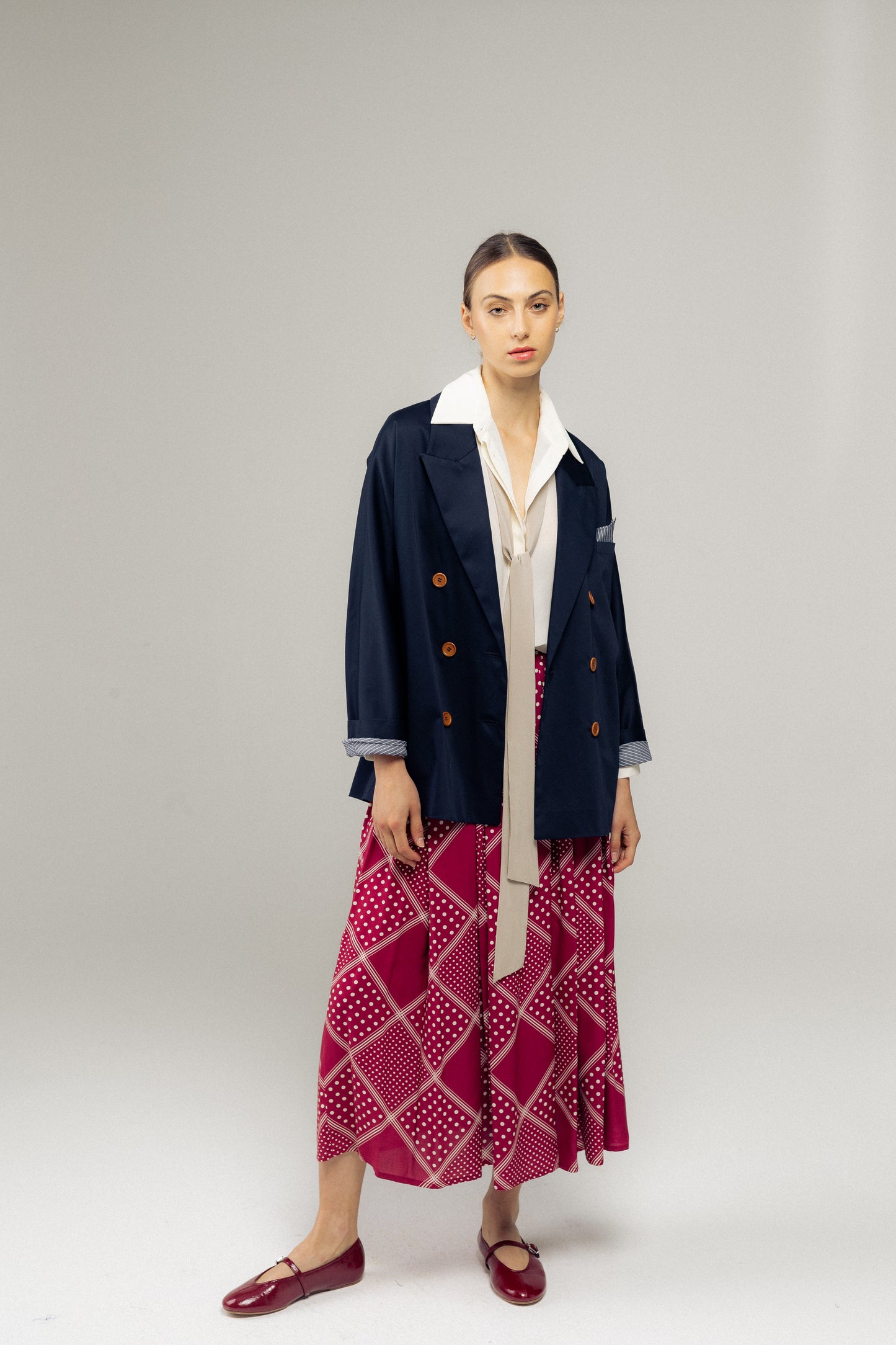 Giacca Valeria | Rasatello Navy