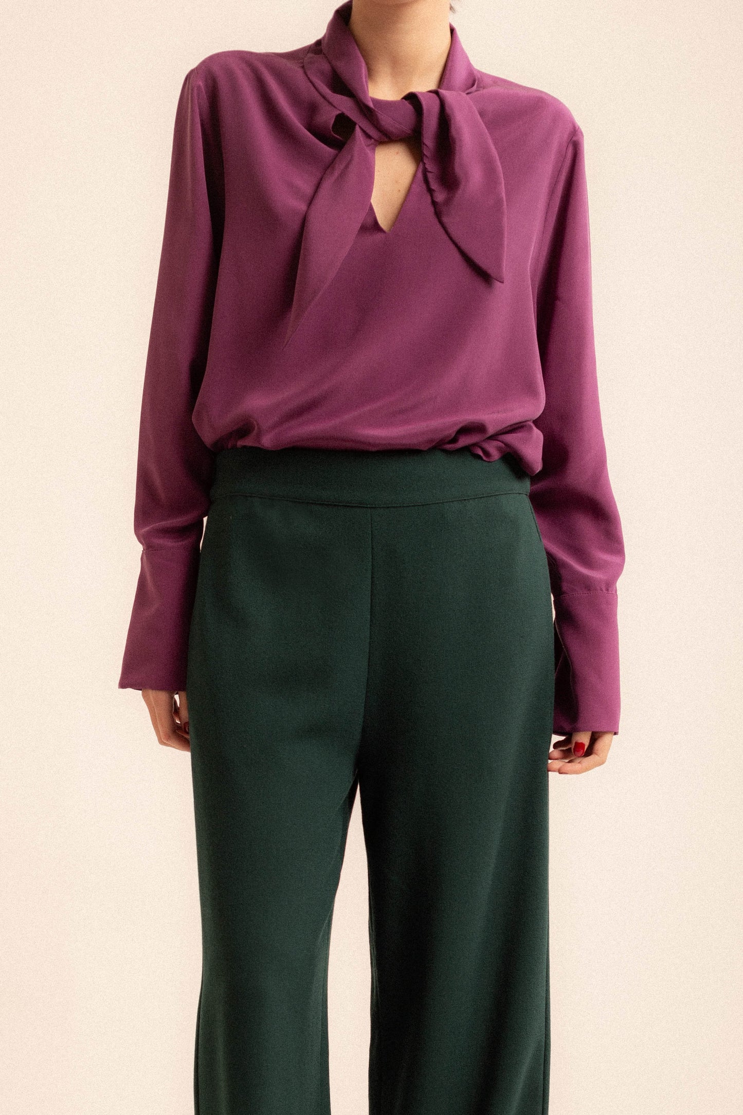 Blusa Charlotte | crêpe de chine uva