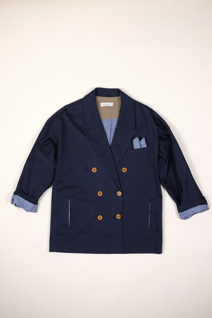 Giacca Valeria | Rasatello Navy