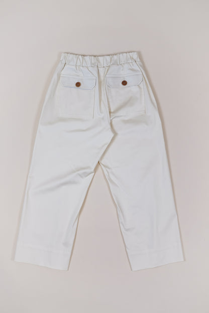 Pantalone Irene | Rasatello bianco naturale