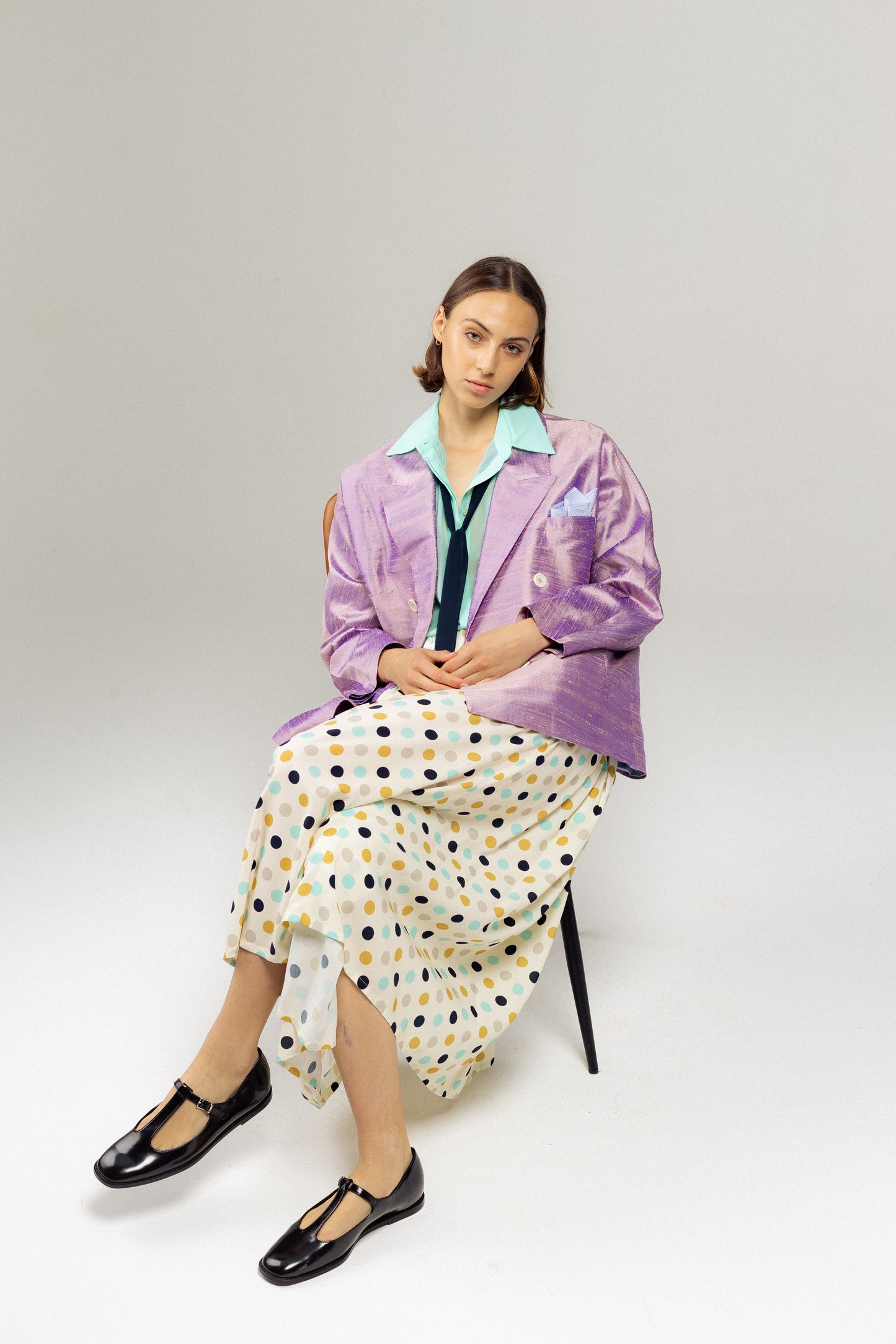 Giacca Valeria | Shantung Lilla