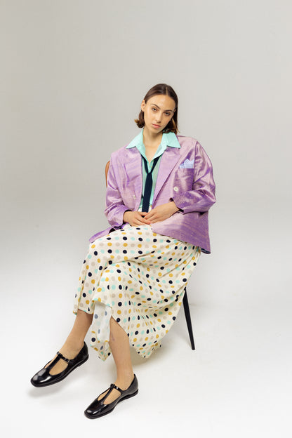 Giacca Valeria | Shantung Lilla