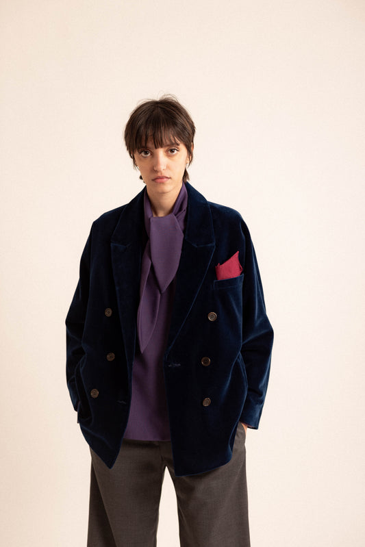 Blazer Valeria | velluto blu