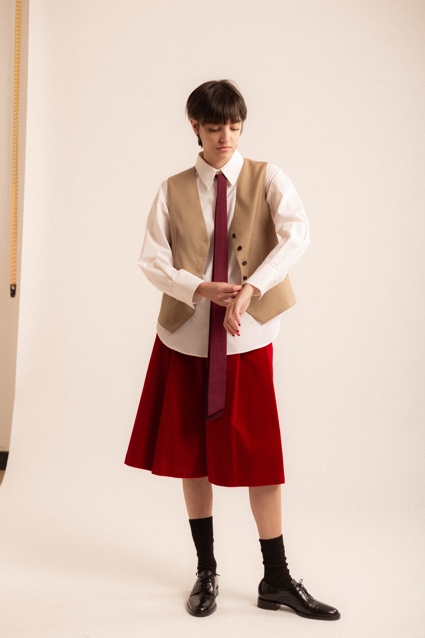 Bermuda Elodie | velluto rosso