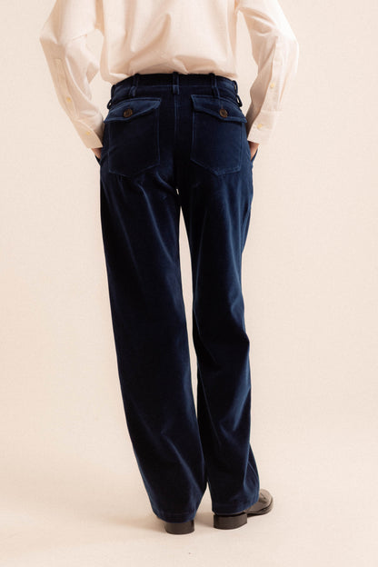 Pantalone Nadine | velluto blu