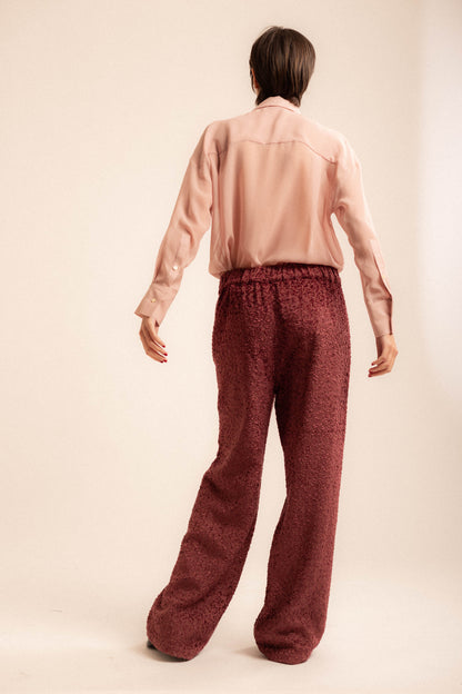 Pantalone Dafne | bouclé malva