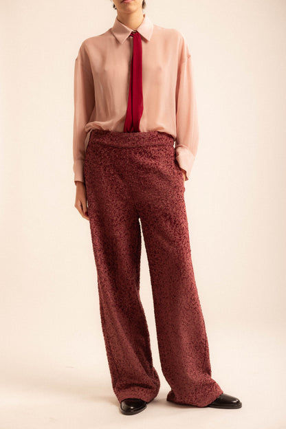 Pantalone Dafne | bouclé malva
