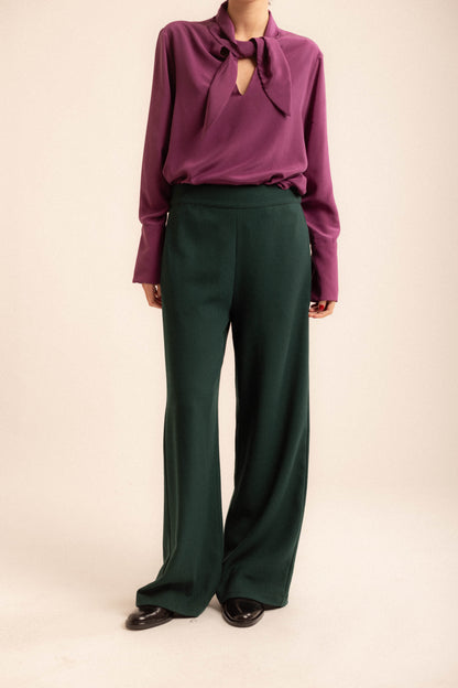 Pantalone Dafne | crepella verde